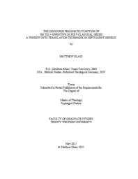 THE DISCOURSE PRAGMATIC FUNCTION OF ’ΕΝ ΤΩΙ + INFINITIVE IN POST-CLASSICAL GREEK: A WINDOW INTO TRANSLATION TECHNIQUE IN SEPTUAGINT GENESIS